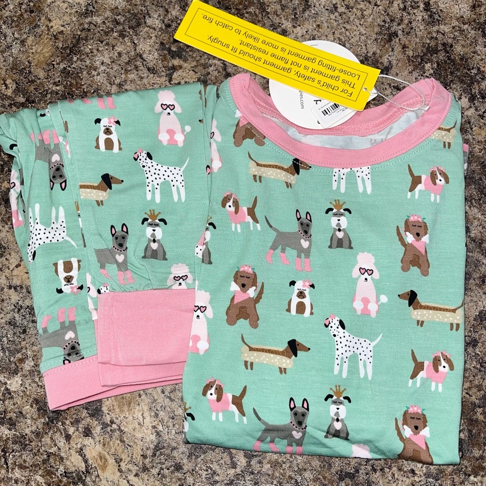 Little Sleepies Aqua Pups NWT